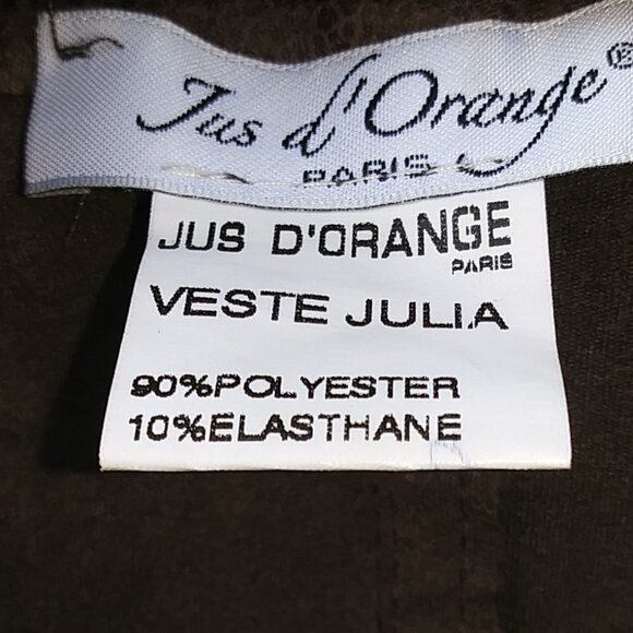 Jus D' Orange Paris Open Biker Brown Jacket - Sz.3 - Picture 7 of 14